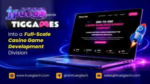 Layar antarmuka pengembangan game kasino digital