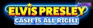 Tampilan visual neon retro dari slot Elvis Presley: Cash is All Right